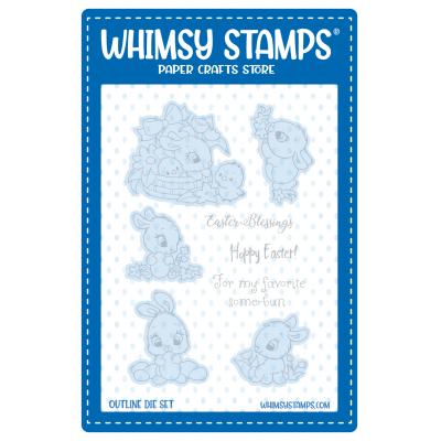 Whimsy Stamps Outline Die Set - Easter Bunnies