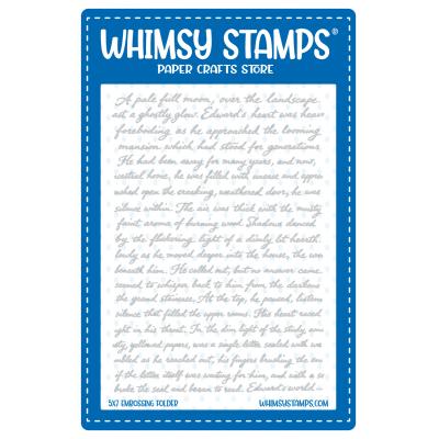 Whimsy Stamps Embossing Folder - Vintage Letter