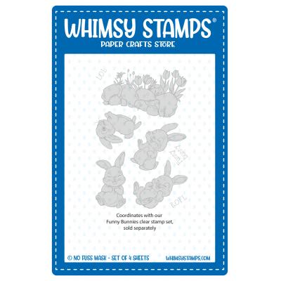 Whimsy Stamps NoFuss Masks Funny Bunnies