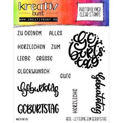 kreativbunt Stempel - Lettering zum Geburtstag