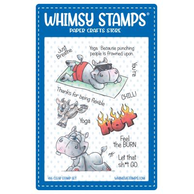 Whimsy Stamps Stempel - Hippo Yoga
