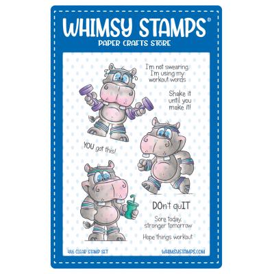 Whimsy Stamps Stempel - Hippo Workout