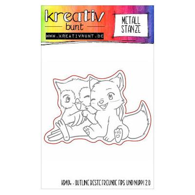 kreativbunt Cutting Die - Beste Freunde Fips und Nuppi 2.0