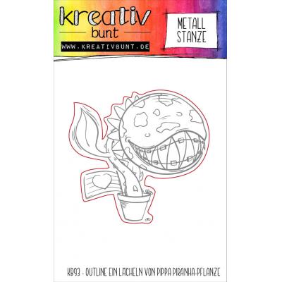 kreativbunt Outline Die - Ein Lächeln von Pippa Piranha-Pflanze
