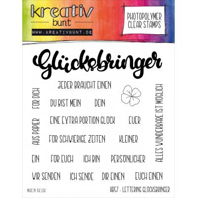 kreativbunt Stempel - Lettering Glücksbringer