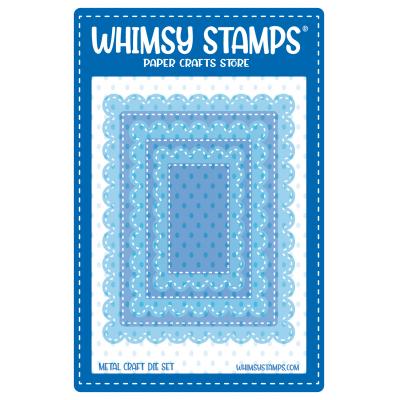 Whimsy Stamps Cutting Dies - Mix and Match Scallop Rectangles