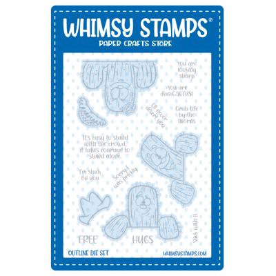 Whimsy Stamps Outline Dies - Prickly Friends