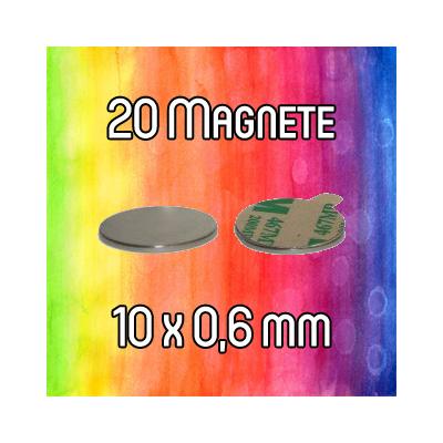 20 Magnete, 10x0,6mm
