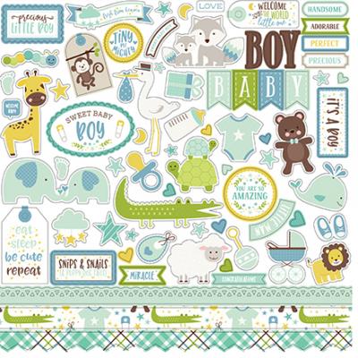 Echo Park Sweet Baby Boy Stickerbogen 12 x 12 Inch