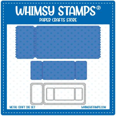 Whimsy Stamps Die Set - Terrific Slim Tickets