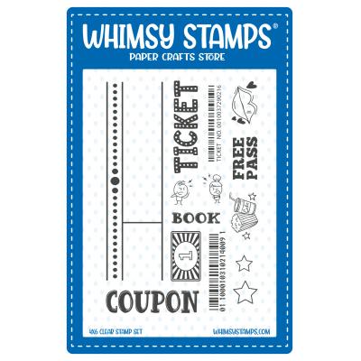 Whimsy Stamps Stempel - Ticket Coupons: Elements