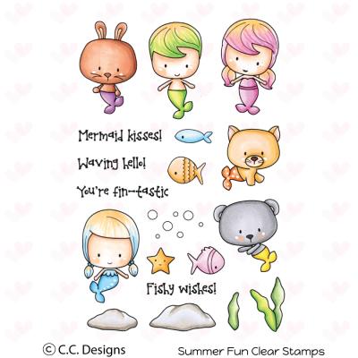 C. C. Designs Summer Clear Stamps - Fun